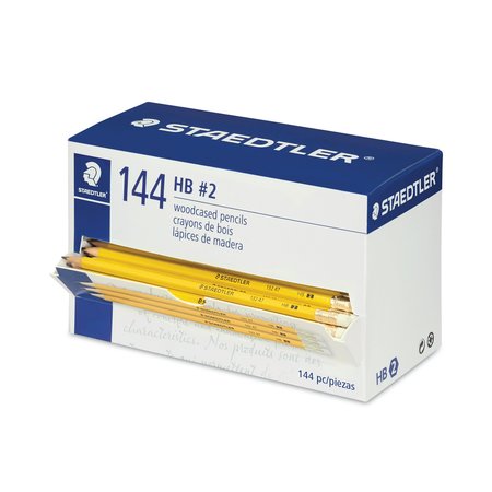 Staedtler Pencil, No.2 Yellow, PK144 13247C144A6